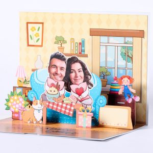 Customized 3D pop up card G001
