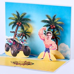Customized 3D pop up card J002
