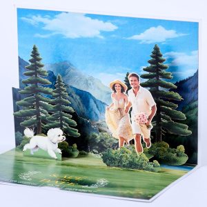 Customized 3D pop up card T002
