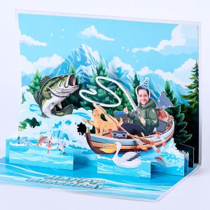 Customized 3D pop up card D008